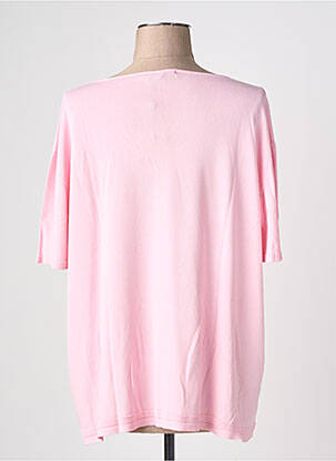 Pull coupe droite manches courtes rose ESCORPION femme