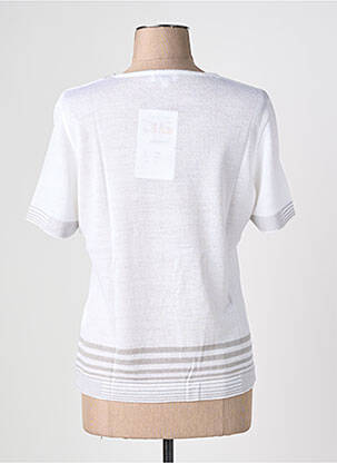 Pull coupe cintrée manches courtes blanc PAUPORTÉ femme