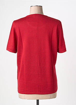 Pull coupe cintrée manches courtes rouge PAUPORTÉ femme