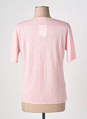 Pull coupe cintrée manches courtes rose EDWIGE femme