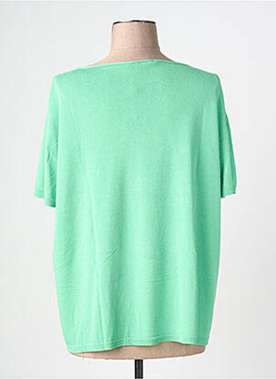 Pull coupe droite manches courtes vert ESCORPION femme