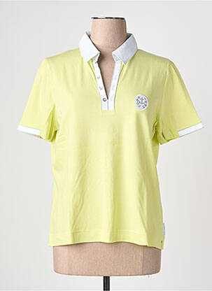 Polo broderie sans manche vert PAUPORTÉ femme