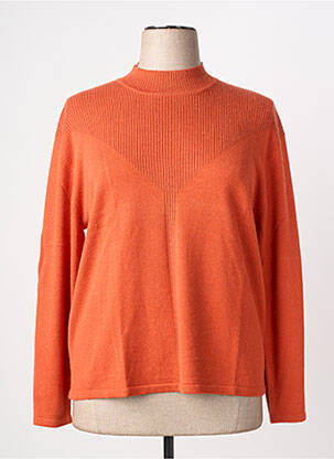 Pull coupe cintrée manches longues orange LEWINGER femme