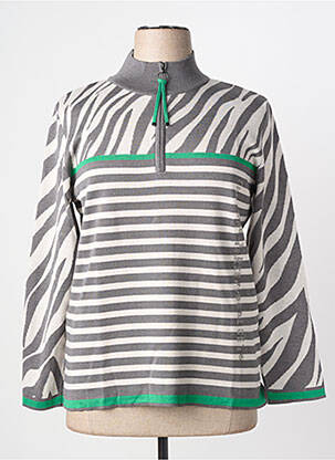 Pull coupe cintrée manches longues gris RABE femme