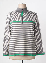 Pull coupe cintrée manches longues gris RABE femme