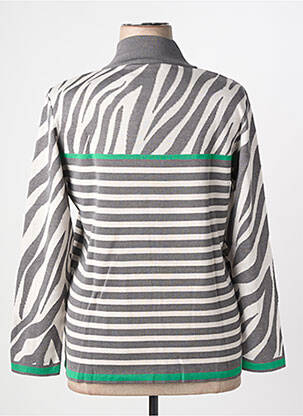 Pull coupe cintrée manches longues gris RABE femme