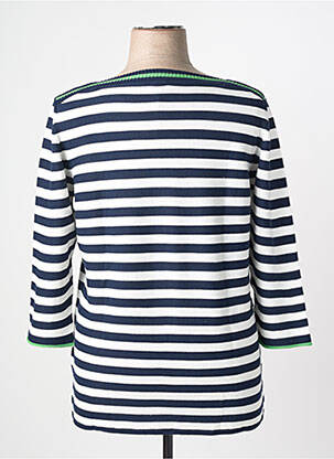 Pull col bateau manches 3/4 bleu RABE femme