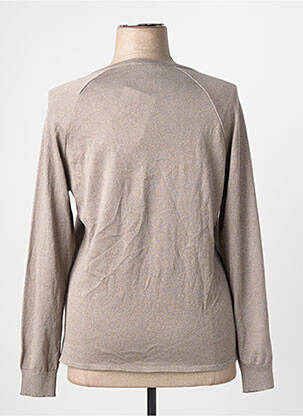 Pull col v manches longues marron PAUPORTÉ femme