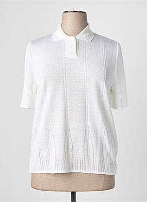Pull coupe cintrée manches courtes beige RODAM femme