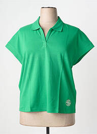 Polo stretch manches courtes vert THOMAS RABE femme