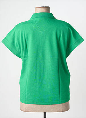 Polo stretch manches courtes vert THOMAS RABE femme