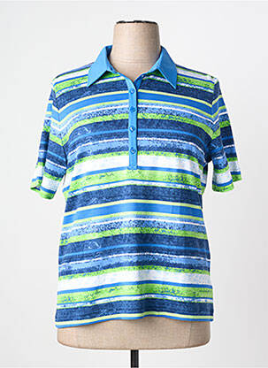 Polo imprimé rayures manches courtes bleu RABE femme