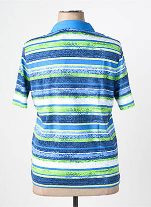 Polo imprimé rayures manches courtes bleu RABE femme