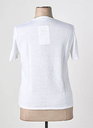 Pull coupe cintrée manches courtes blanc PAUPORTÉ femme