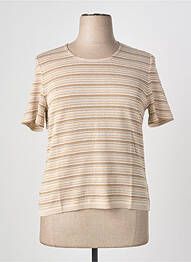 Pull coupe cintrée manches courtes beige PAUPORTÉ femme