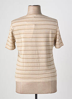 Pull coupe cintrée manches courtes beige PAUPORTÉ femme