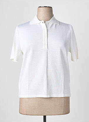Pull coupe cintrée manches courtes blanc PAUPORTÉ femme