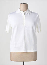 Pull coupe cintrée manches courtes blanc PAUPORTÉ femme