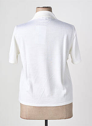Pull coupe cintrée manches courtes blanc PAUPORTÉ femme