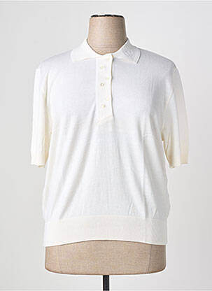 Pull stretch manches courtes beige JANINE PAUPORTÉ femme