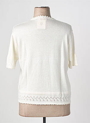 Pull coupe cintrée manches courtes beige EDWIGE femme