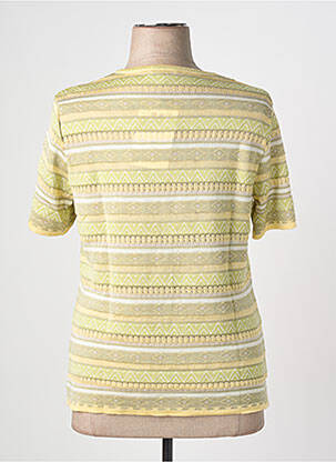 Pull coupe cintrée manches courtes jaune PAUPORTÉ femme
