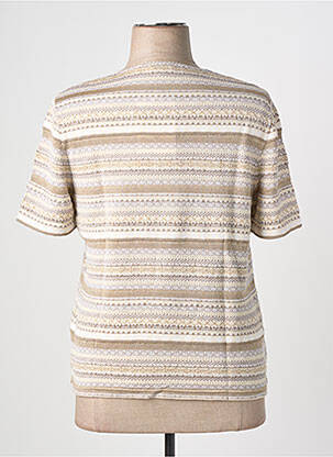 Pull coupe cintrée manches courtes beige PAUPORTÉ femme