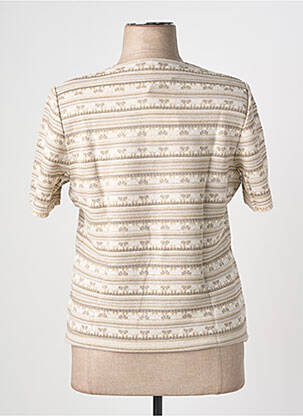 Pull coupe cintrée manches courtes vert PAUPORTÉ femme