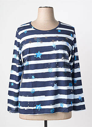 T-shirt manches longues manches longues bleu THOMAS RABE femme