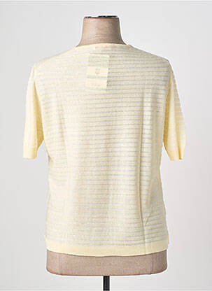 Pull coupe cintrée manches courtes jaune EDWIGE femme