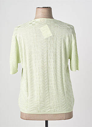 Pull coupe cintrée manches courtes vert EDWIGE femme