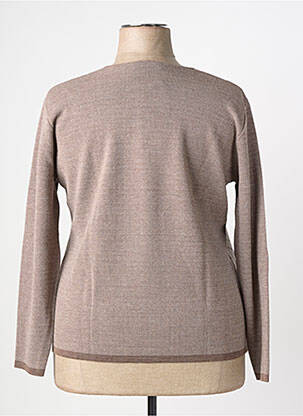 Pull coupe cintrée manches longues marron GRIFFON femme