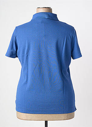Polo broderie manches courtes bleu PAUPORTÉ femme