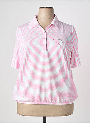 Pull stretch manches courtes rose RABE femme