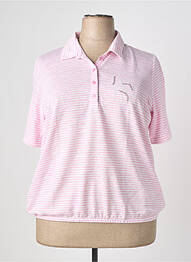 Pull stretch manches courtes rose RABE femme