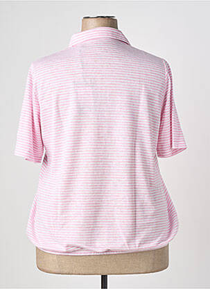 Pull stretch manches courtes rose RABE femme