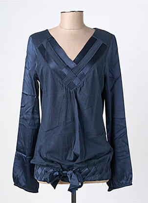Top coupe cintrée manches longues bleu ESCORPION femme