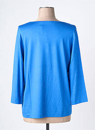 T-shirt coupe droite manches 3/4 bleu RABE femme