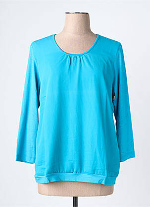 Top tissage crêpe manches 3/4 vert RABE femme