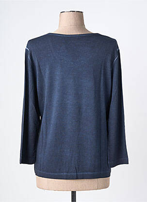 T-shirt sérigraphie avec strass manches 3/4 bleu fonce RABE femme