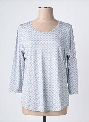 T-shirt imprimé fantaisie manches 3/4 bleu THOMAS RABE femme