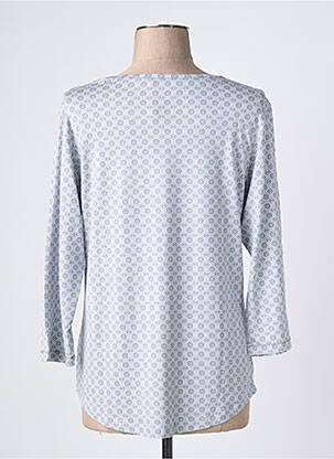 T-shirt imprimé fantaisie manches 3/4 bleu THOMAS RABE femme