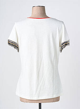 T-shirt coupe droite manches courtes beige TUZZI femme