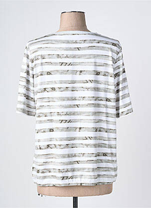 T-shirt sérigraphie avec strass manches courtes gris RABE femme
