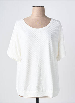 T-shirt coupe droite manches courtes blanc OLSEN femme