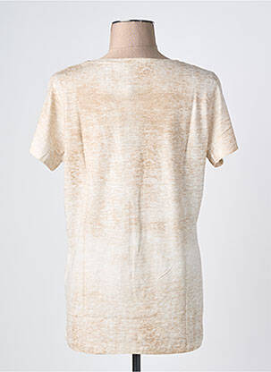 T-shirt stretch manches courtes beige THOMAS RABE femme