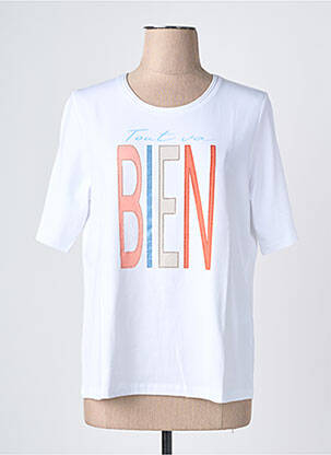 T-shirt coupe droite manches courtes blanc RABE femme