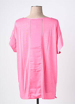 T-shirt col rond manches courtes rose OLSEN femme