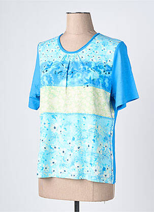 T-shirt stretch manches courtes bleu RABE femme