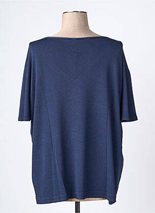 Pull coupe droite manches courtes bleu ESCORPION femme